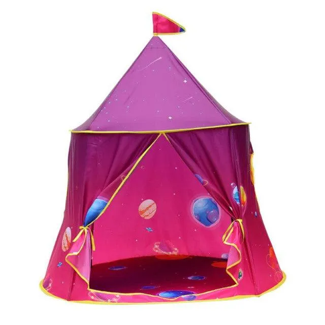 1.3M Portable Children&#39;s Tent Wigwam Folding Kids Tents Tipi Baby Play House Large Girls Pink Princess Castle Child Room Decor