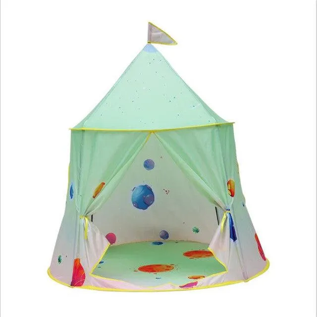 1.3M Portable Children&#39;s Tent Wigwam Folding Kids Tents Tipi Baby Play House Large Girls Pink Princess Castle Child Room Decor