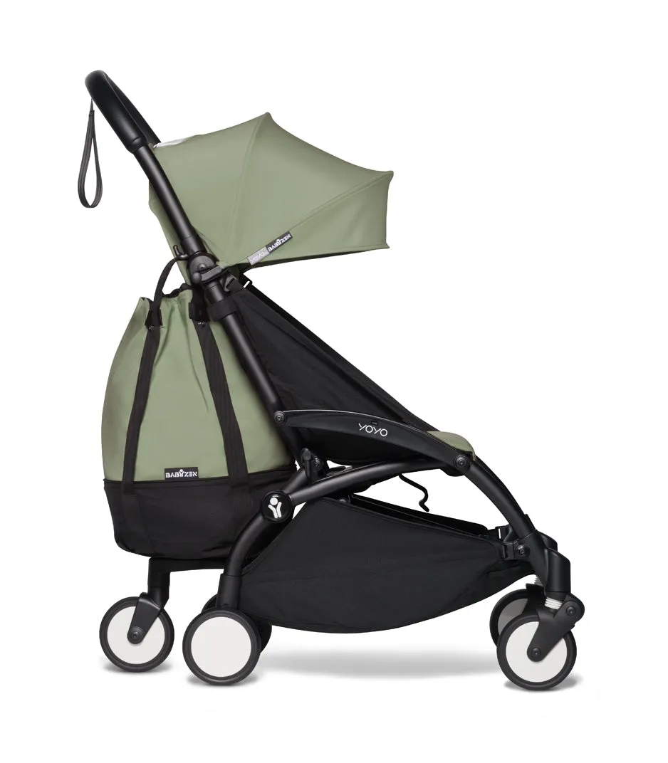 Babyzen YOYO2 Ultra Compact Complete 6  Stroller & Rolling Bag Bundle - White / Olive