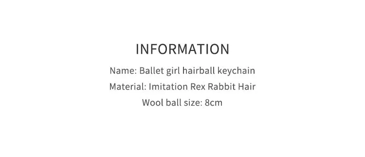 Ballerina Girl Imitation Rex Rabbit Plush Ball Keychain Pendant Gift