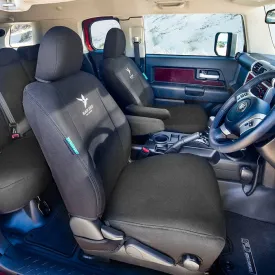 Black Duck Canvas Black Seat Covers John Deere 6R Series 2012-On
