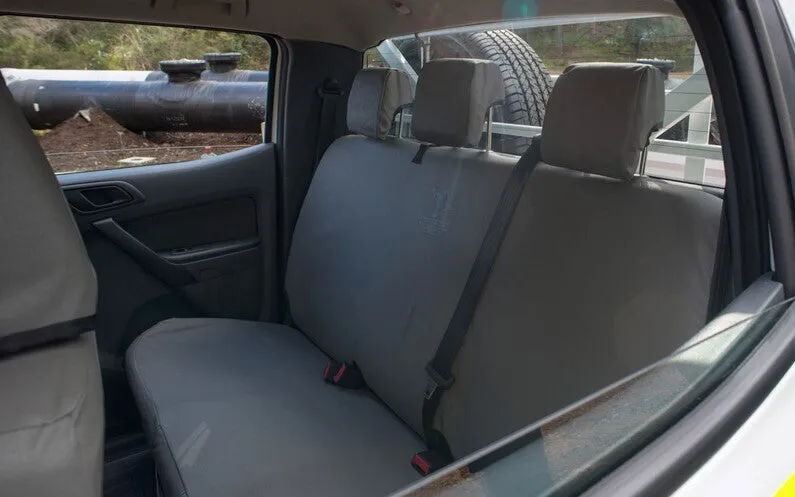 Black Duck Canvas Seat Covers John Deere 8R Series 2009-2014 Grey