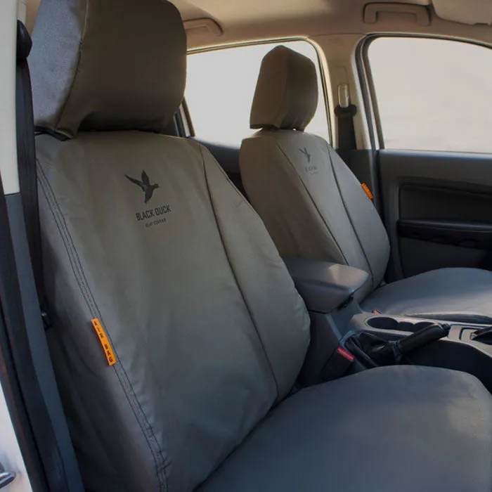 Black Duck Canvas Seat Covers John Deere 8R Series 2009-2014 Grey