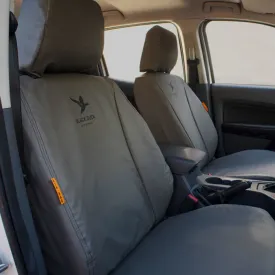 Black Duck Canvas Seat Covers Suits Daewoo Artic Loaders Grey