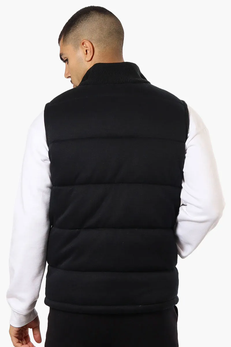 Canada Weather Gear Solid Sweater Knit Puffer Vest - Black