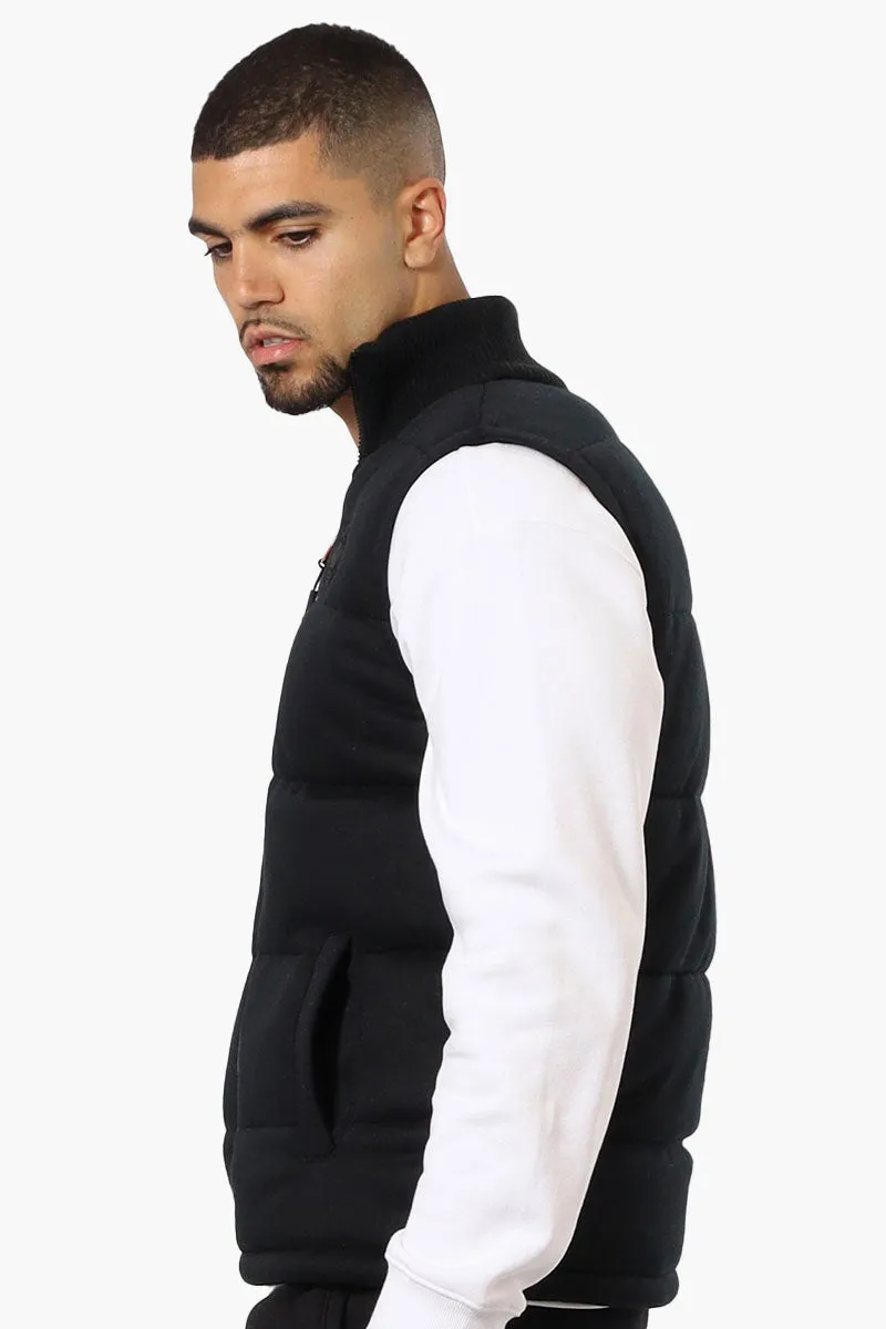 Canada Weather Gear Solid Sweater Knit Puffer Vest - Black