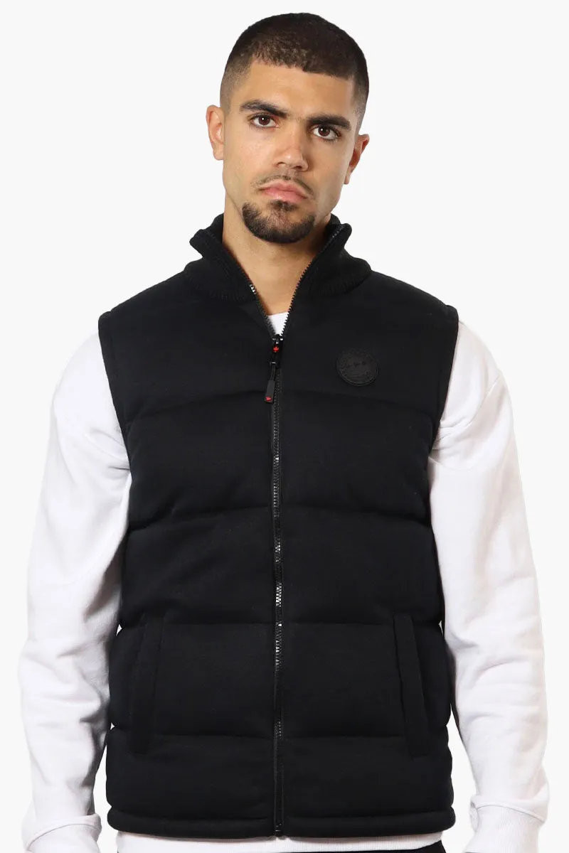 Canada Weather Gear Solid Sweater Knit Puffer Vest - Black