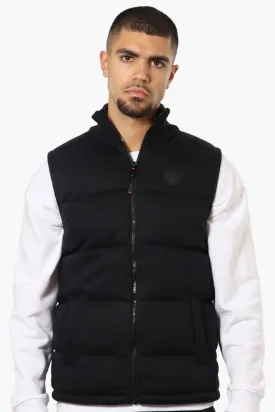 Canada Weather Gear Solid Sweater Knit Puffer Vest - Black