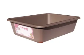 Cat Litter Tray 40x30x10cm - Chocolate - Medium
