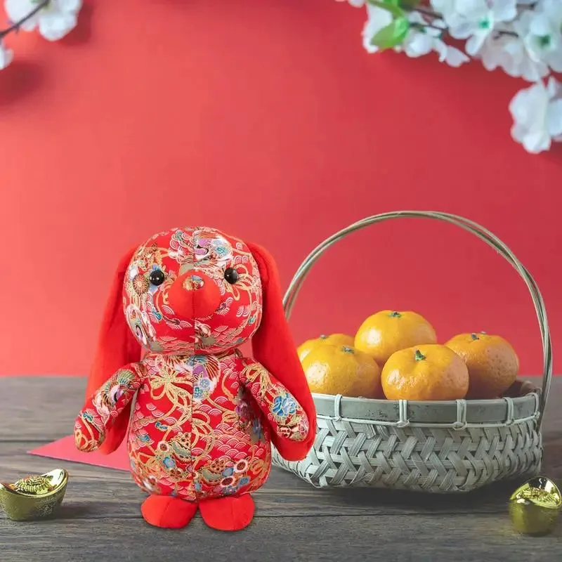 Charming Chinese Bunny Plush Toy: Soft, Cuddly, and Lightweight Stuffed Rabbit Doll