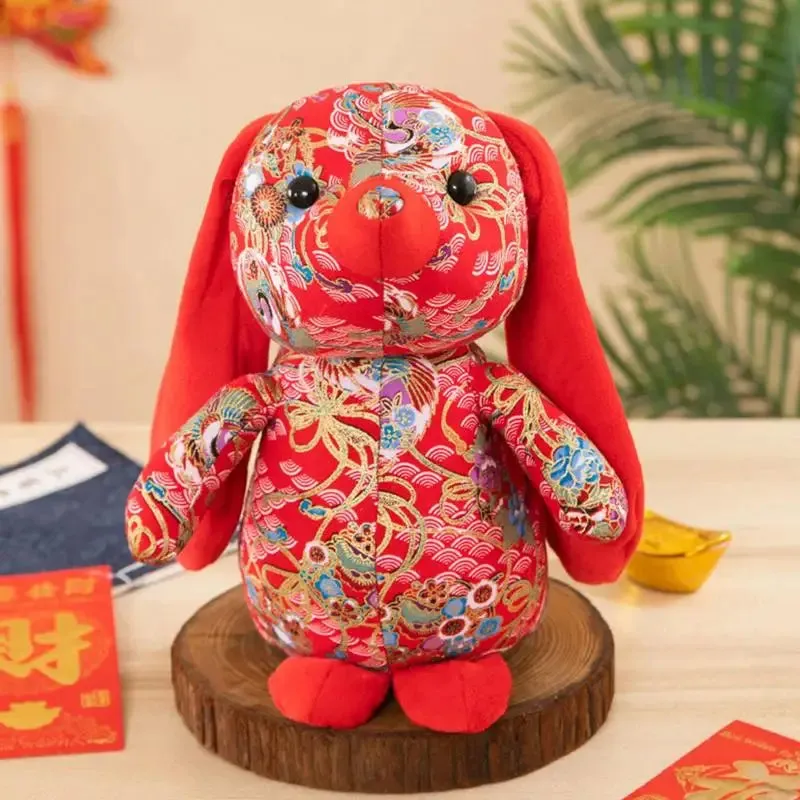 Charming Chinese Bunny Plush Toy: Soft, Cuddly, and Lightweight Stuffed Rabbit Doll
