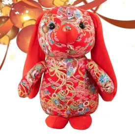 Charming Chinese Bunny Plush Toy: Soft, Cuddly, and Lightweight Stuffed Rabbit Doll