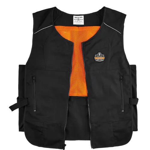 Chill-Its® 6260 Lightweight Phase Change Cooling Vest with Packs, Large/X-Large, Black