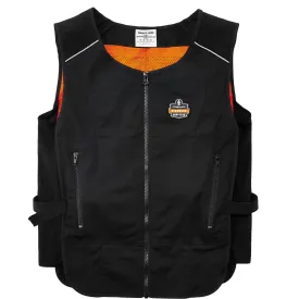 Chill-Its® 6260 Lightweight Phase Change Cooling Vest with Packs, Large/X-Large, Black