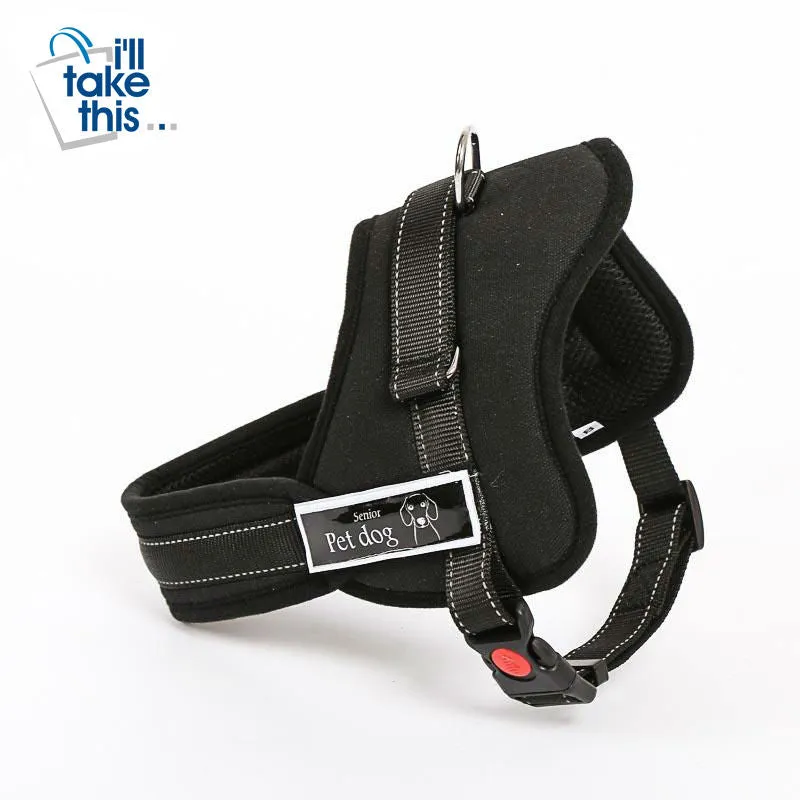 Dog Vest or Leashes For Large Dogs Reflective Police K9 Soft Harness Vest