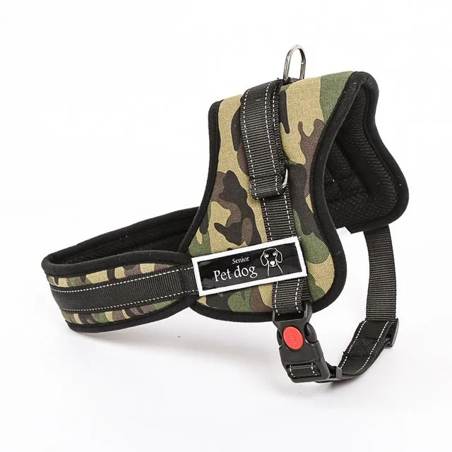 Dog Vest or Leashes For Large Dogs Reflective Police K9 Soft Harness Vest