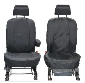 Ford Transit Tourneo Connect MK1 MY03-13 Front Set 1 1 Tailored Waterproof Seat Covers In Grey