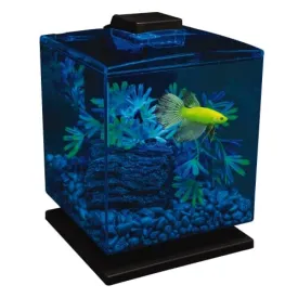 Glofish LED Aquarium Kit Cube Aquatics Starter Kits - 1.5 Gal
