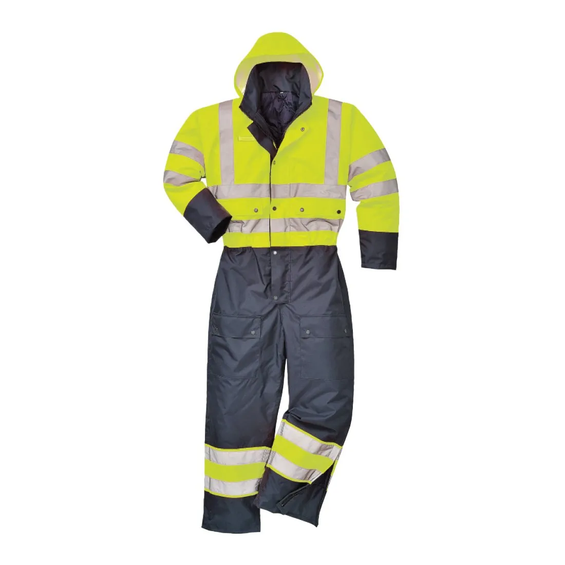 High Visibility Winter Lined Coverall - Lime - Medium