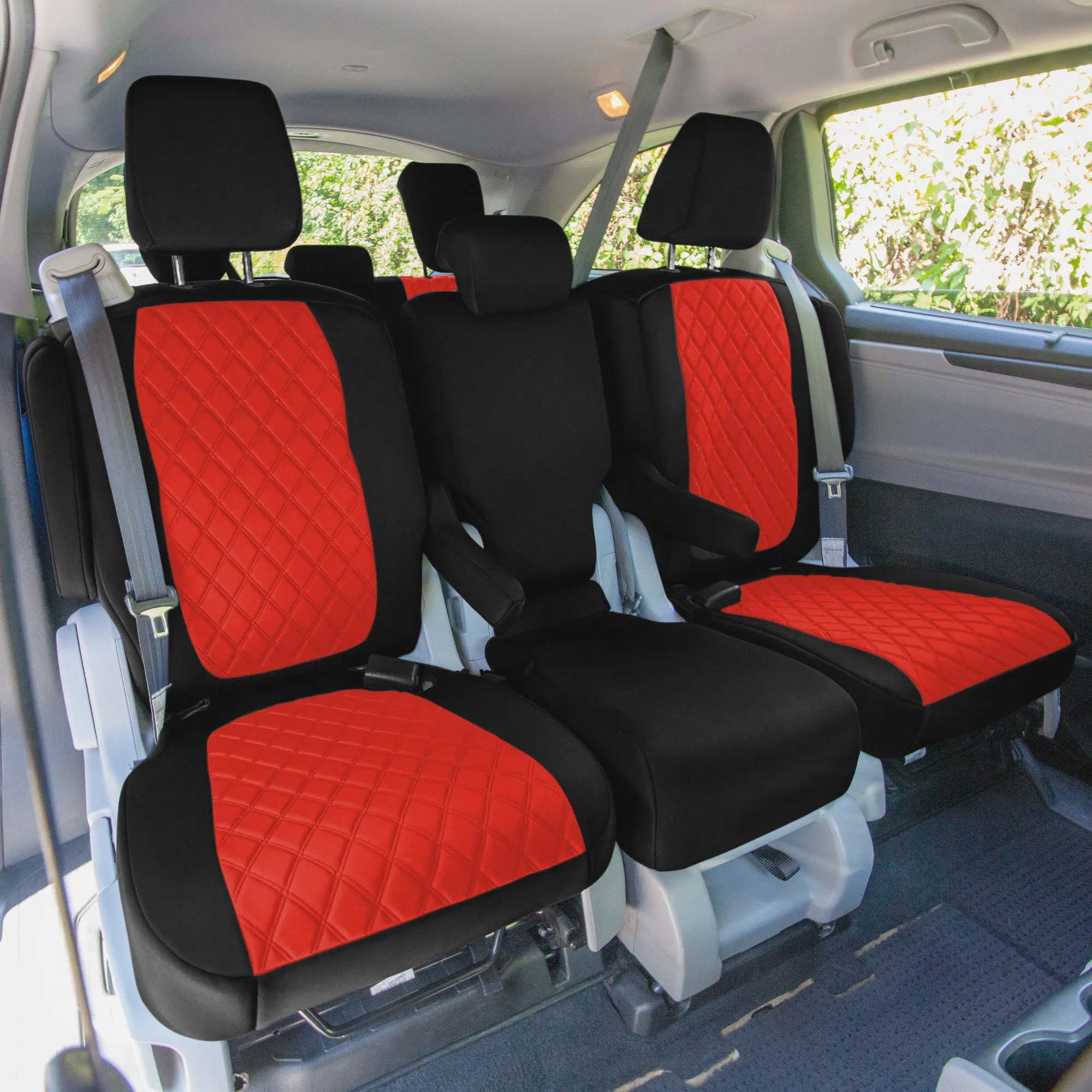 Honda Odyssey 2018 - 2025 - 2nd Row Seat Covers - Red Ultraflex Neoprene