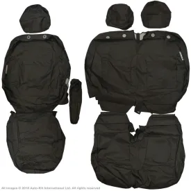 INKA Tailored Waterproof Vauxhall Vivaro Front 1 2 Black Seat Covers 2014 - 2016