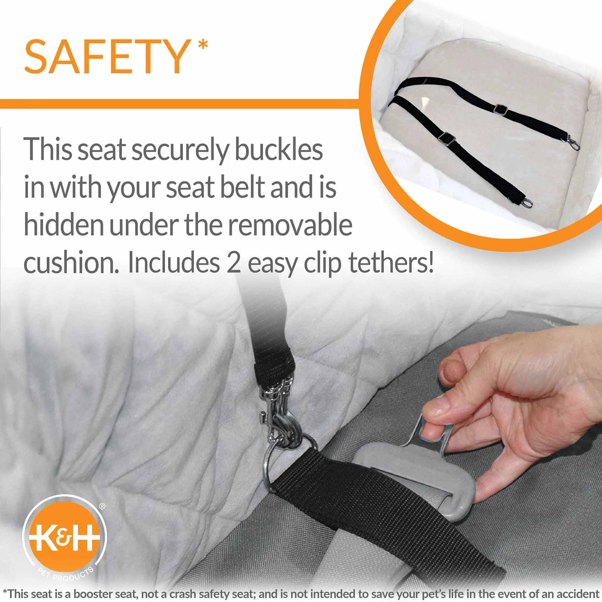 K&H Pet Products Bucket Booster Pet Seat, Heated Knockdown