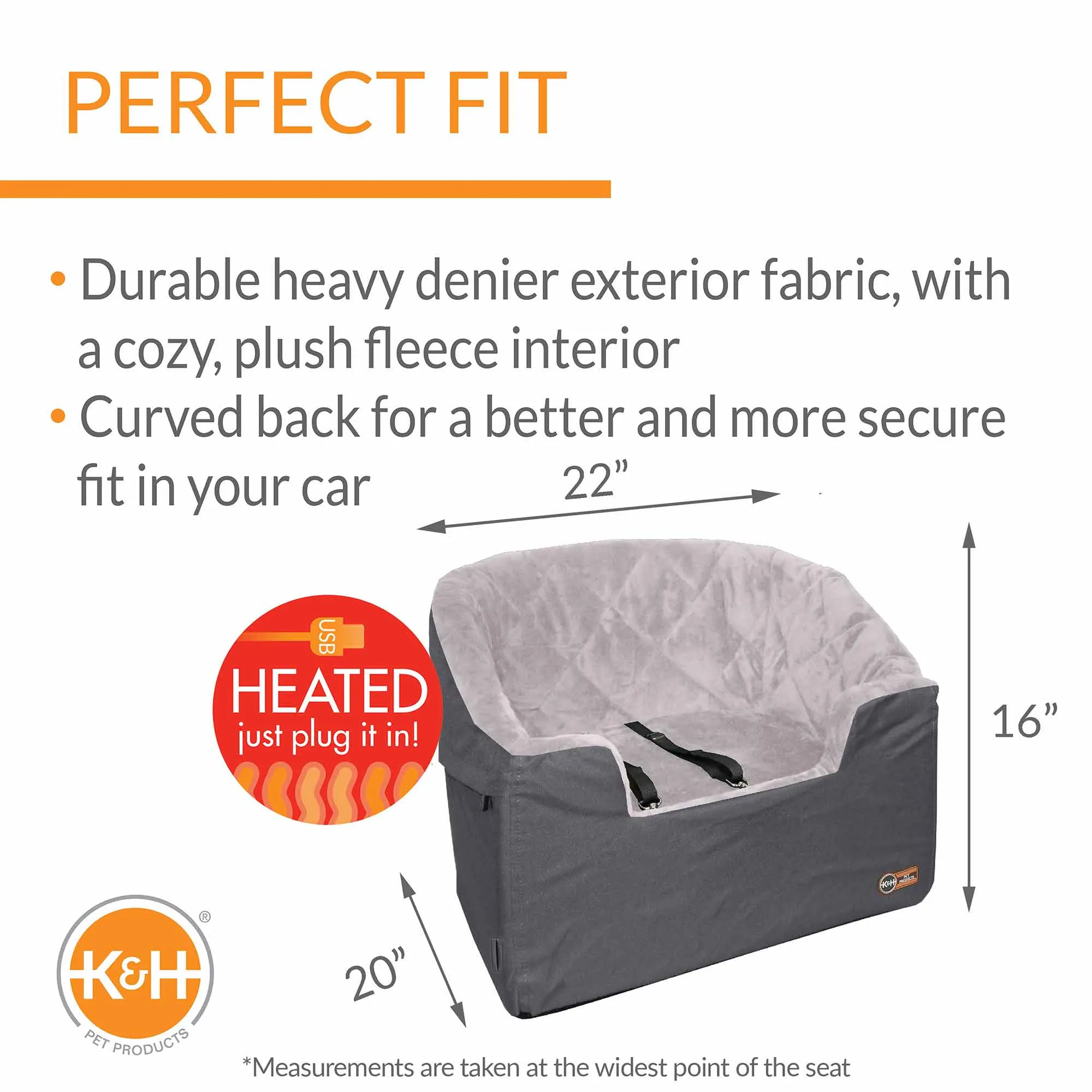K&H Pet Products Bucket Booster Pet Seat, Heated Knockdown