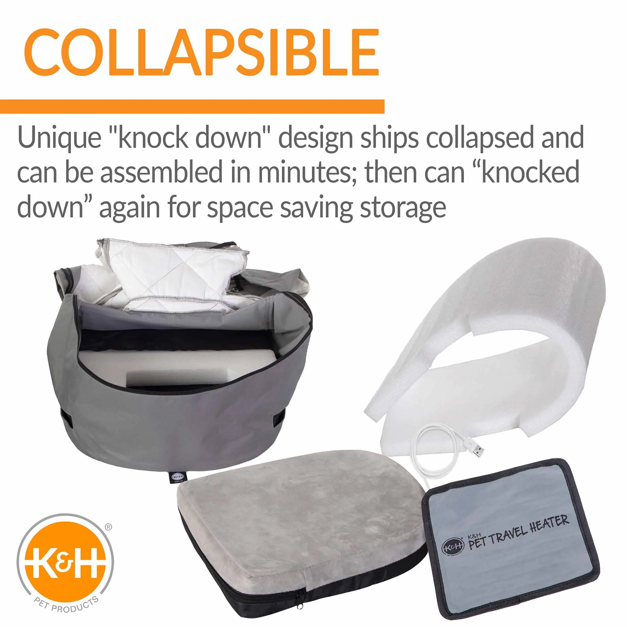 K&H Pet Products Bucket Booster Pet Seat, Heated Knockdown