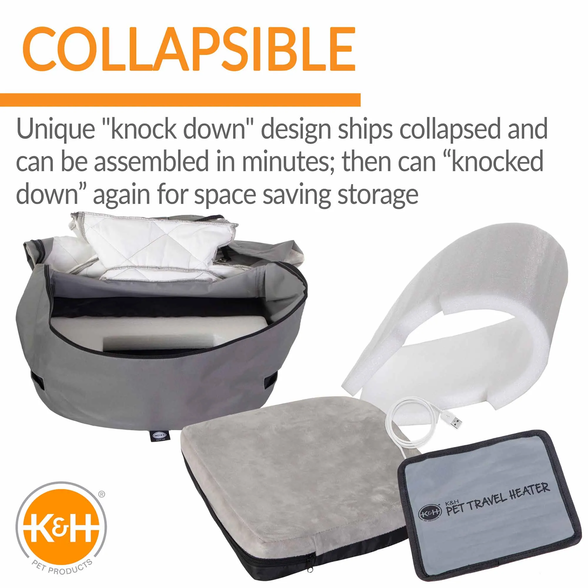 K&H Pet Products Bucket Booster Pet Seat, Heated Knockdown