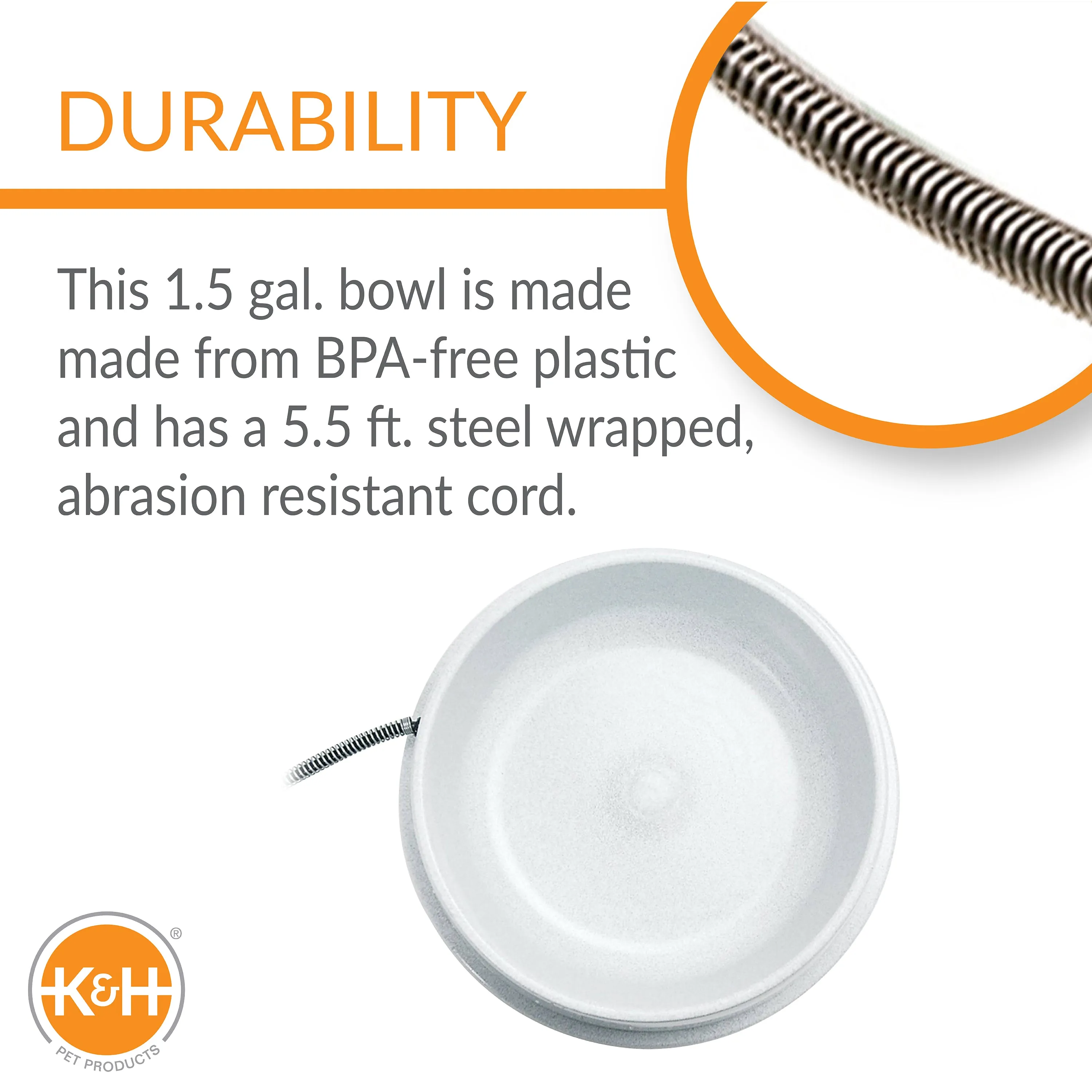 K&H Thermal-Bowl Heated Outdoor Water Bowl