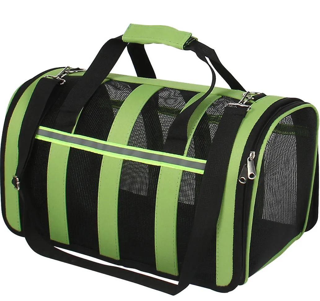 L 52*28*29cm green Portable pet outdoor mesh breathable backpack AZ15209