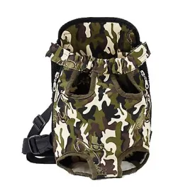 M 30*20cm camouflage green Outdoor portable pet bag, breathable Mesh backpack for cats and dogs AZ19596