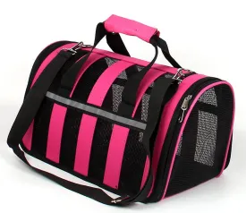 M 43*26*24cm rose red Portable pet outdoor mesh breathable backpack AZ15216