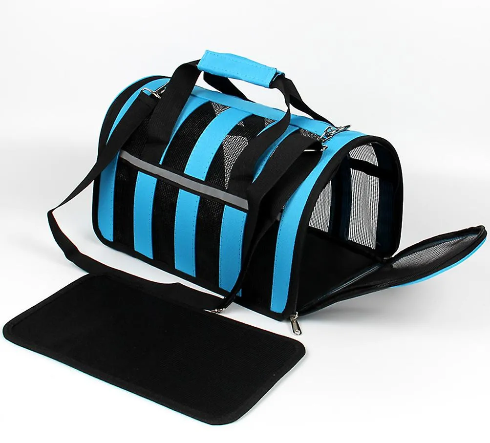 M 43*26*24cm rose red Portable pet outdoor mesh breathable backpack AZ15216