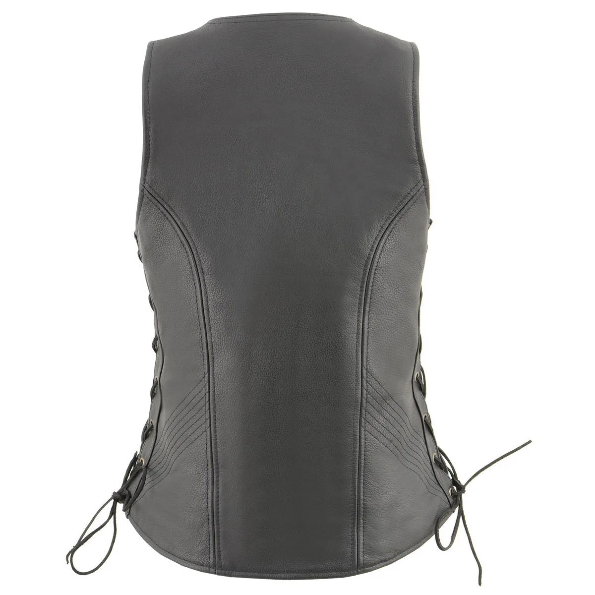 Milwaukee Leather MLL4532 Women's Black Cool-Tec Leather Open Neck