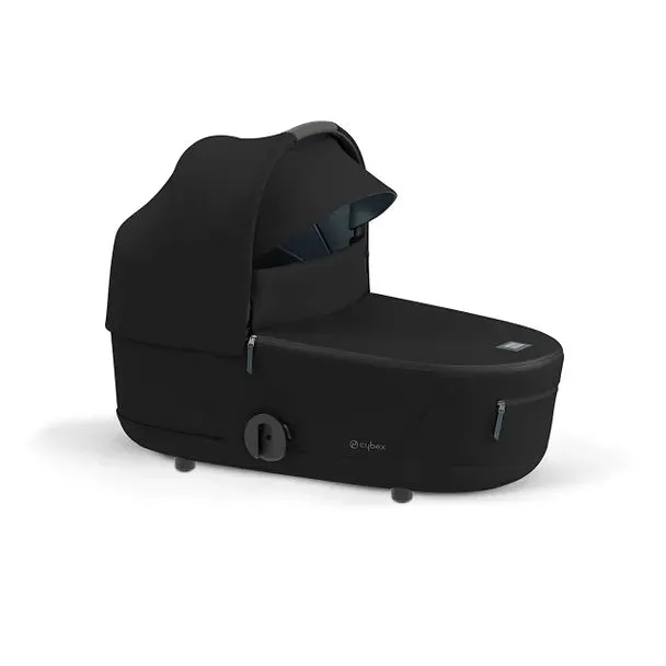 Mios3 Compact Lightweight Stroller  Free Carry Cot- Black / Matte Black Frame
