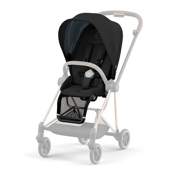 Mios3 Compact Lightweight Stroller  Free Carry Cot- Black / Matte Black Frame