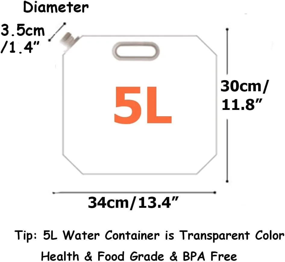 Outdoor Folding Water Bag for Sport Camping Riding Mountaineer Back Packing (10 Pack)