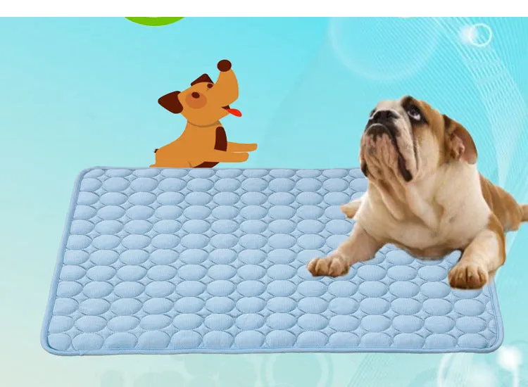 Pet Dog Cooling Mat Summer Keep Cool Ice Silk Mattress