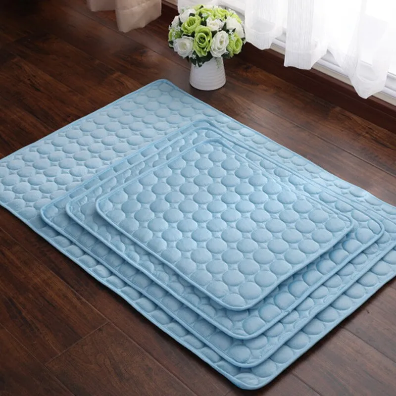Pet Dog Cooling Mat Summer Keep Cool Ice Silk Mattress