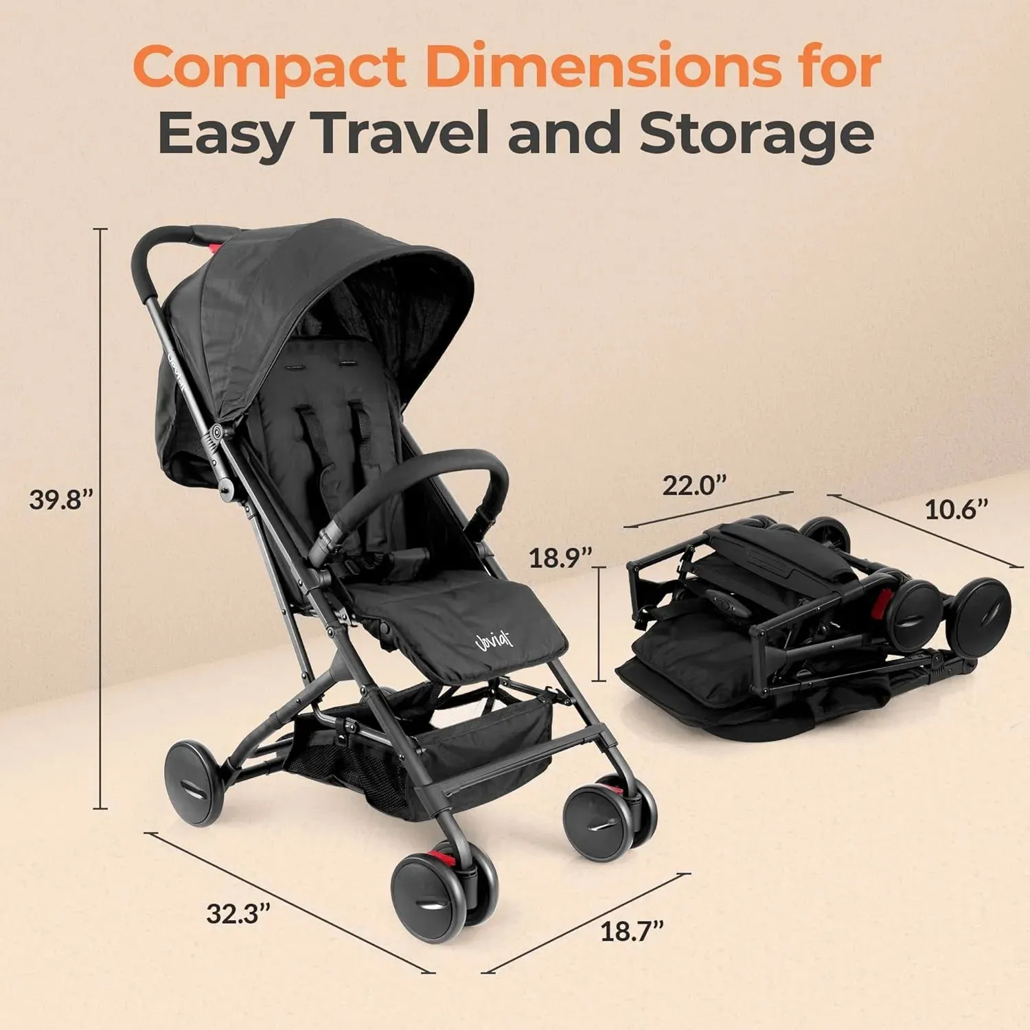 Portable Folding Lightweight Baby Stroller