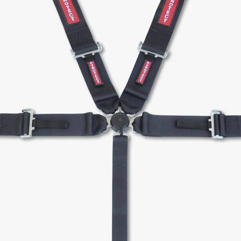 Pyrotect 5-Point Standard Camlock Harness w/ Bolt Plates - 3" Width - Pull Down Adjust - Red
