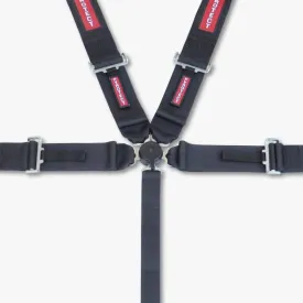 Pyrotect 5-Point Standard Camlock Harness w/ Bolt Plates - 3" Width - Pull Down Adjust - Red