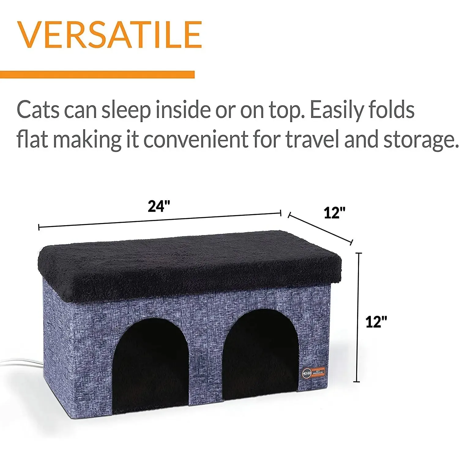Thermo-Kitty Duplex in Classy Gray, 12" x 24" x 12" 4W