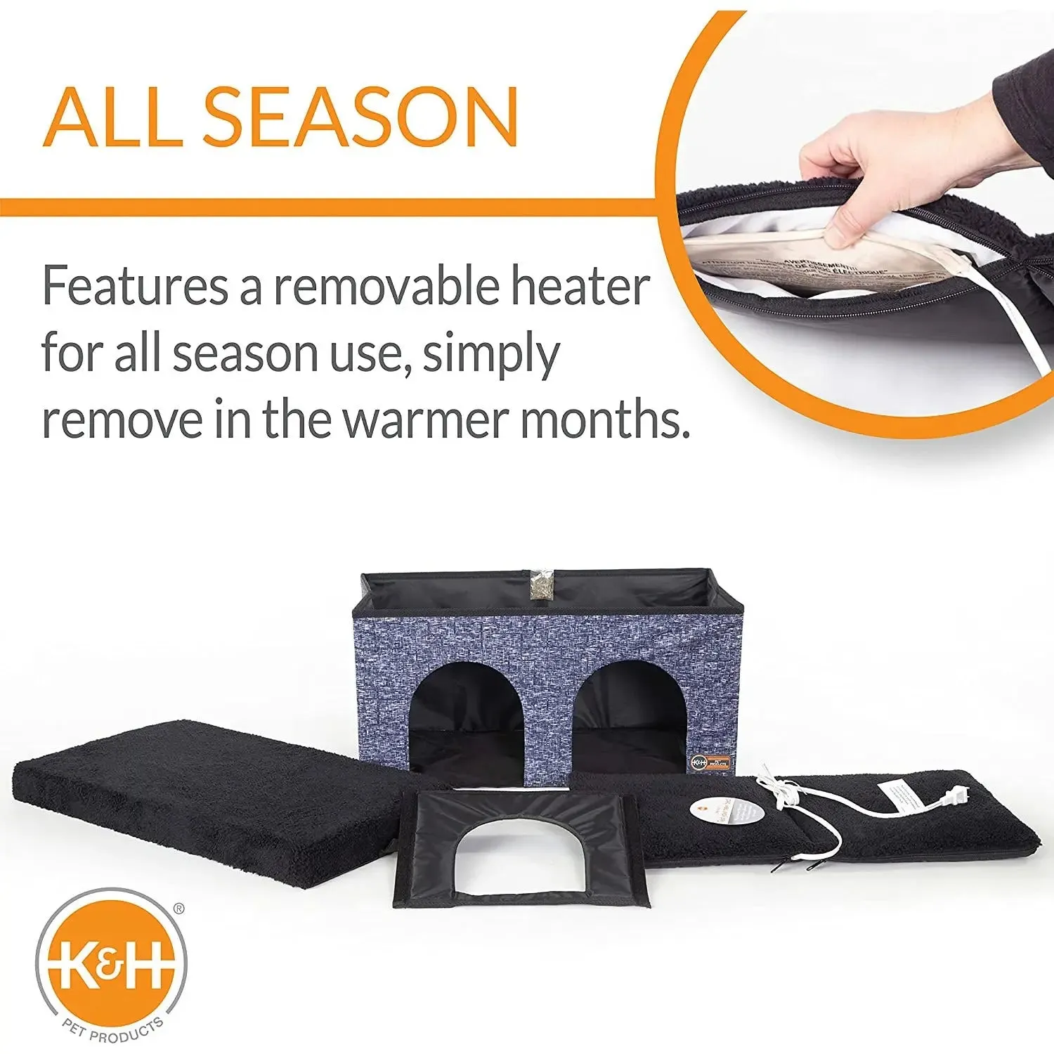 Thermo-Kitty Duplex in Classy Gray, 12" x 24" x 12" 4W