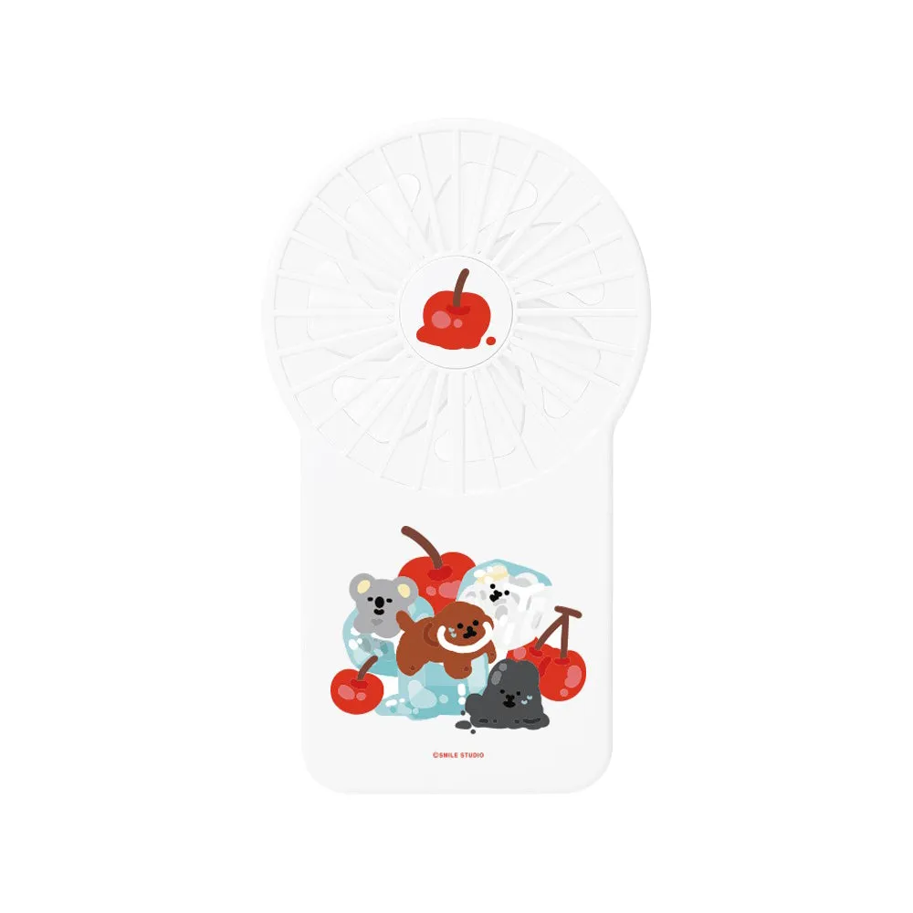 Vinnic X smile Studio Portable Mini Fan with stand - Cherry