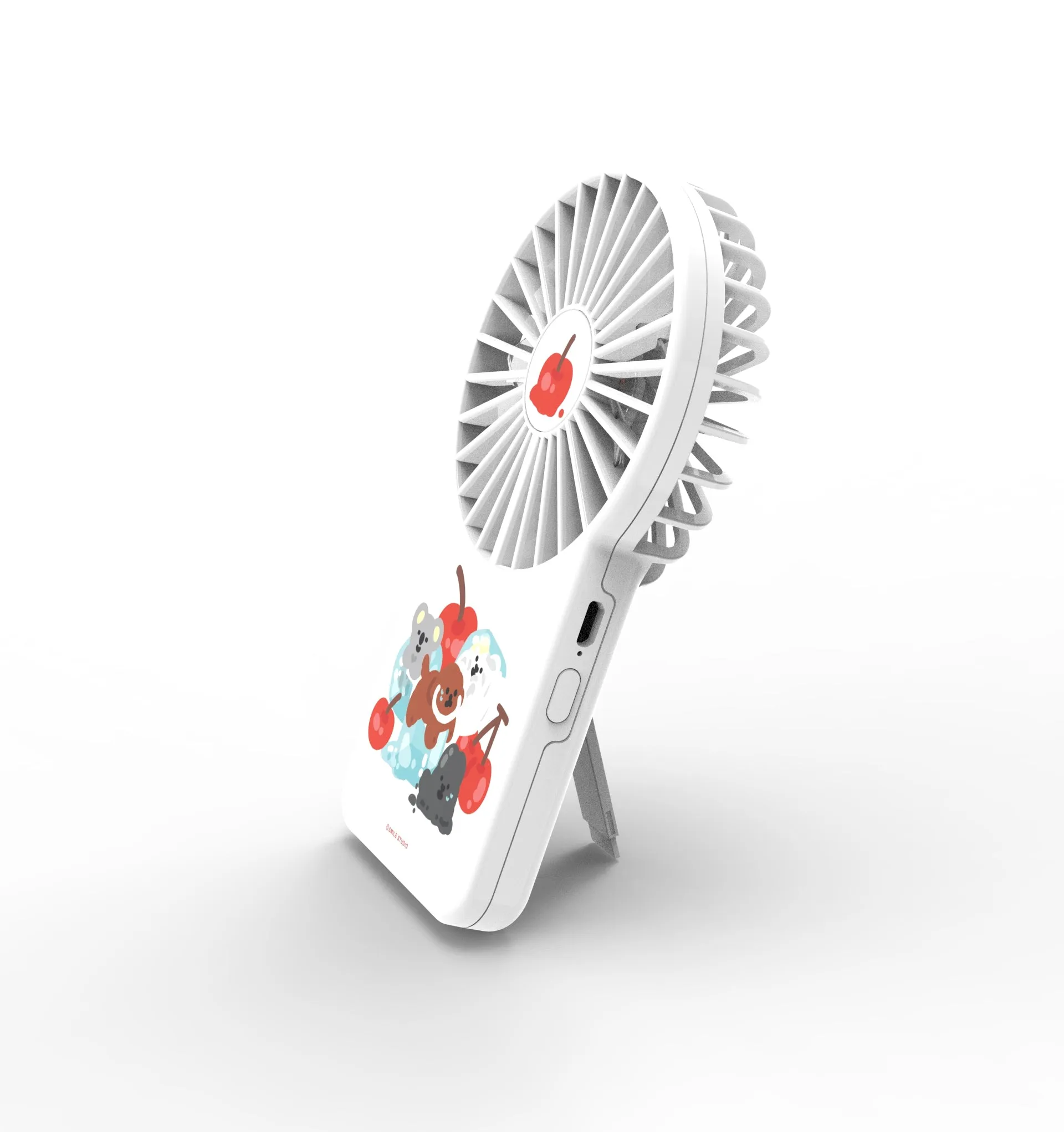 Vinnic X smile Studio Portable Mini Fan with stand - Cherry