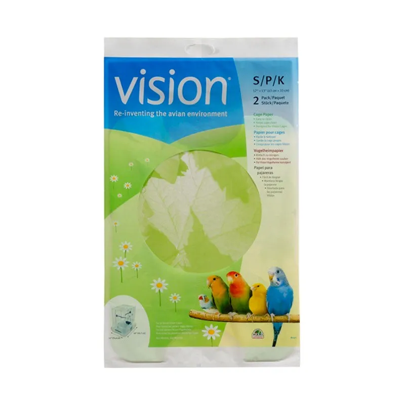Vision Bird Cage Paper - 2 Pack