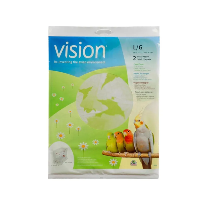 Vision Bird Cage Paper - 2 Pack