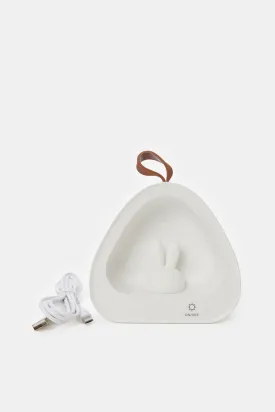 White Cute Rabbit Portable Night Light